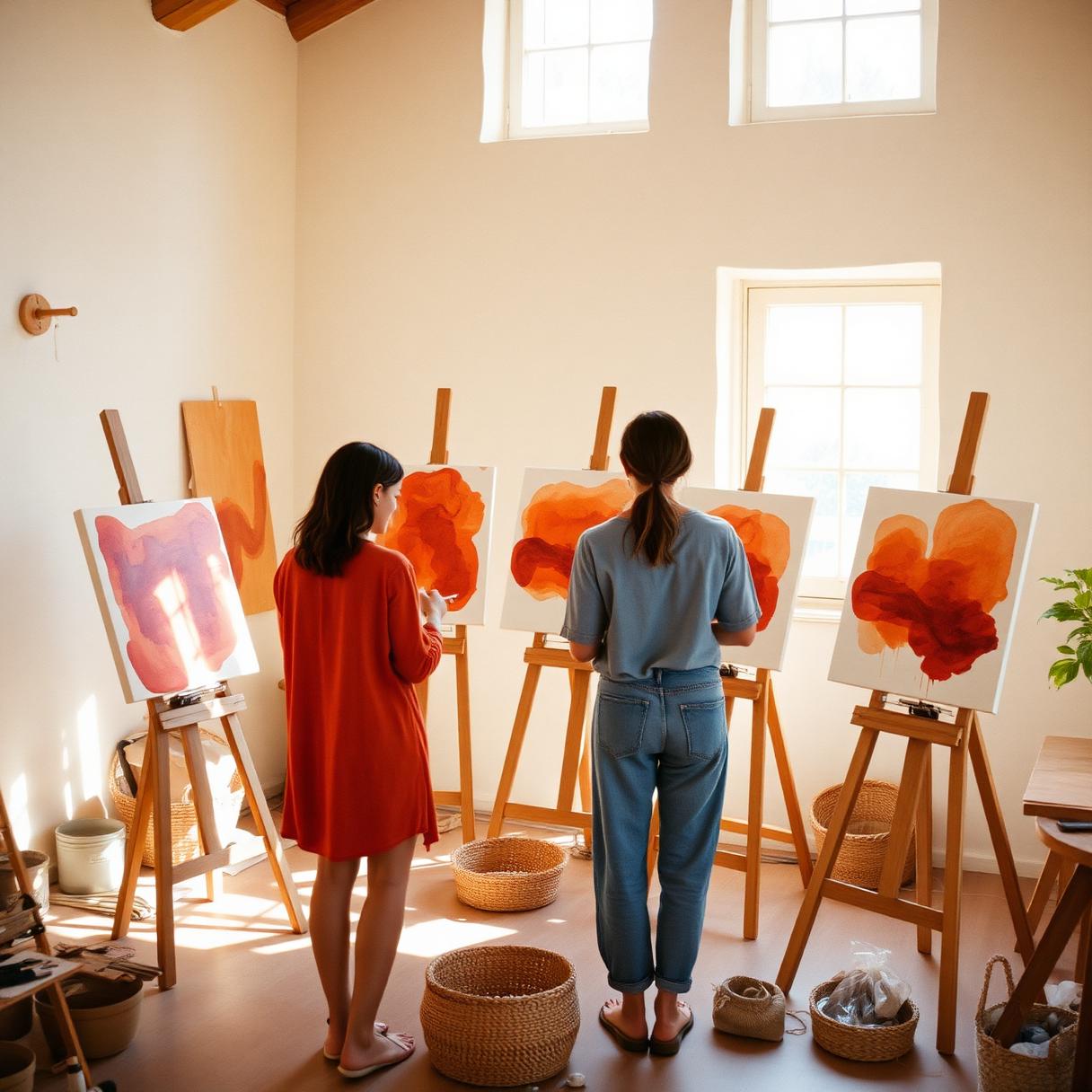Taller de pintura en grupo